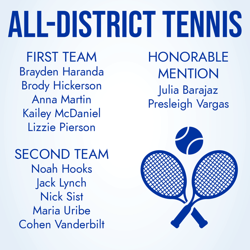 All-District Tennis Honors