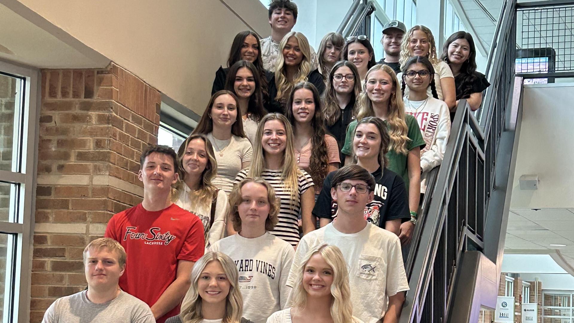 Students on the stairs