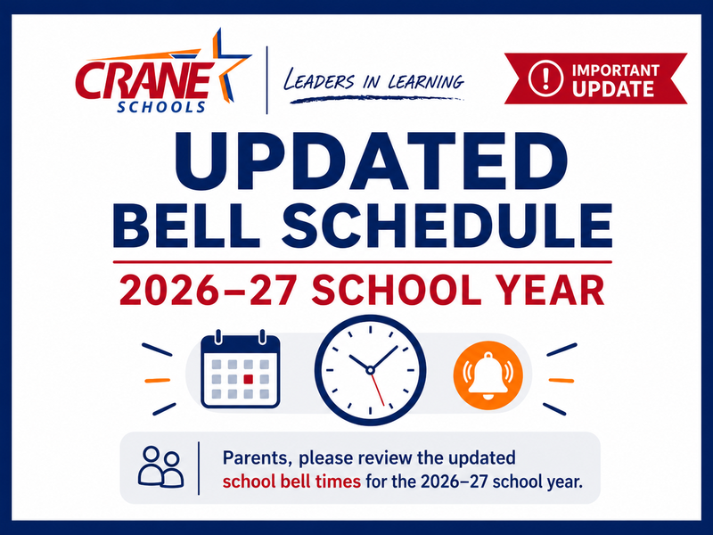 New Bell Schedule for 2026-27