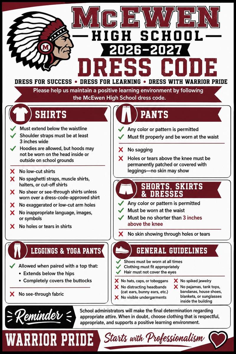 2026-2027 Dress Code