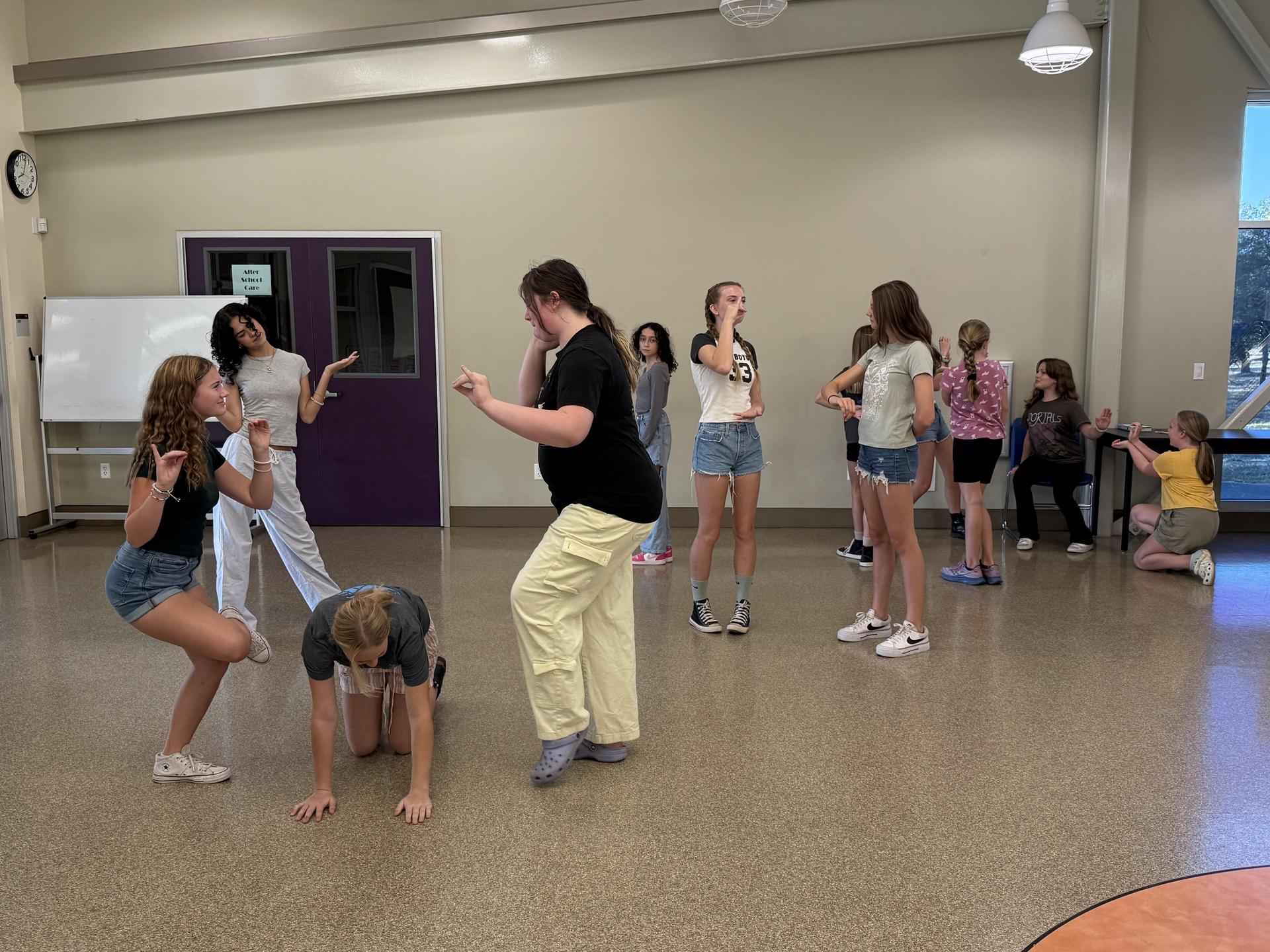 photos of choir and drama students