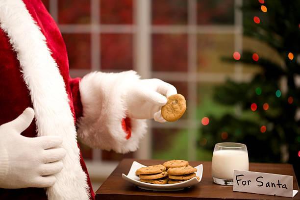 santa with cookies