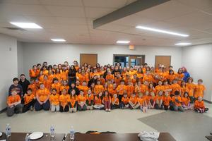 TK Odyssey of the Mind teams pose for a group photo.