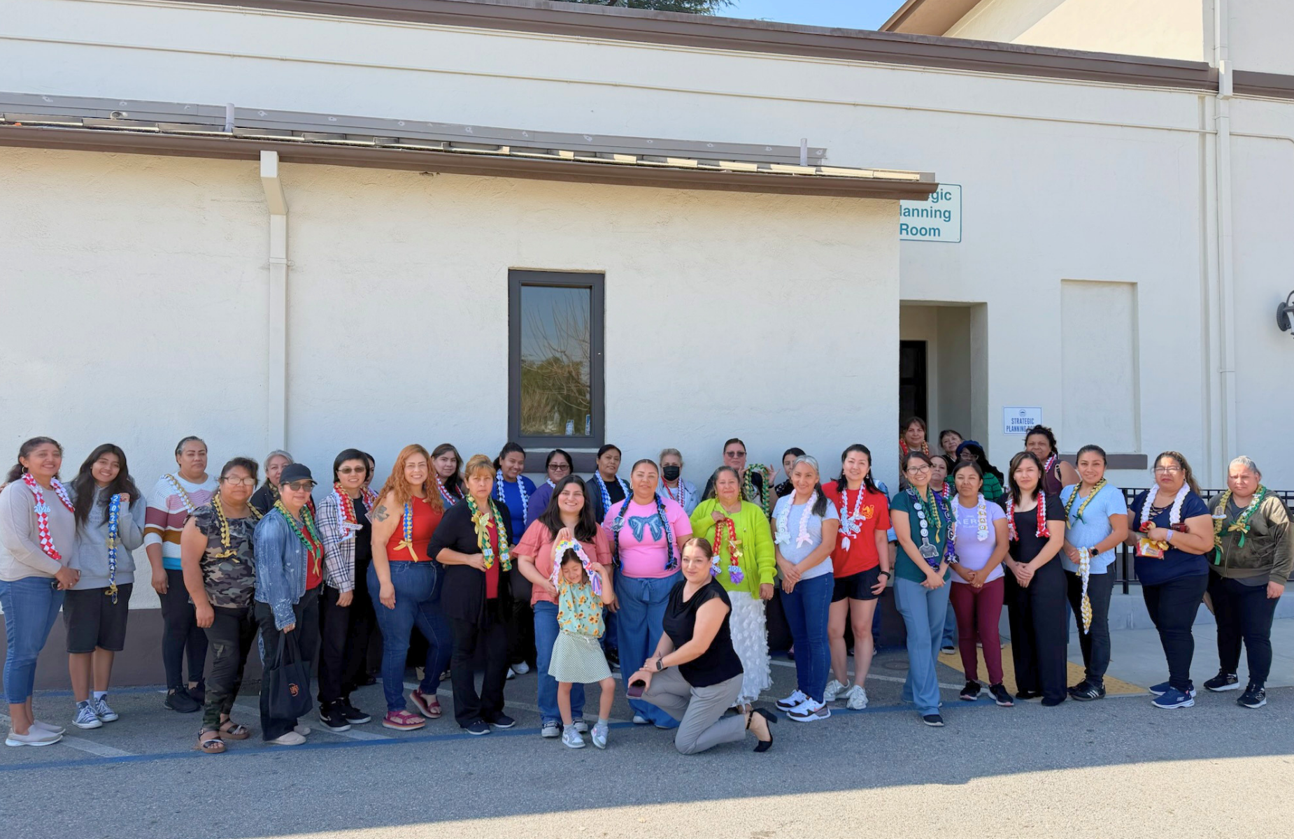 Parent learning through the arts workshop - outside of Ed. center