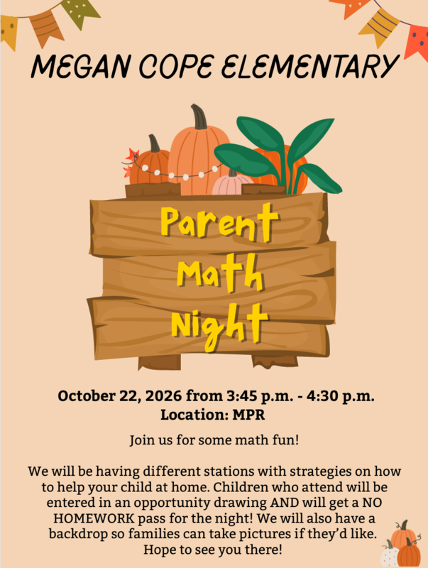 Math Night flyer