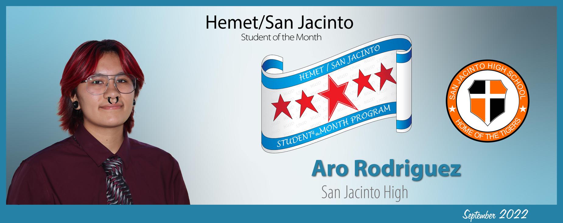 Jonte Cooley SJHS September Student of the Month
