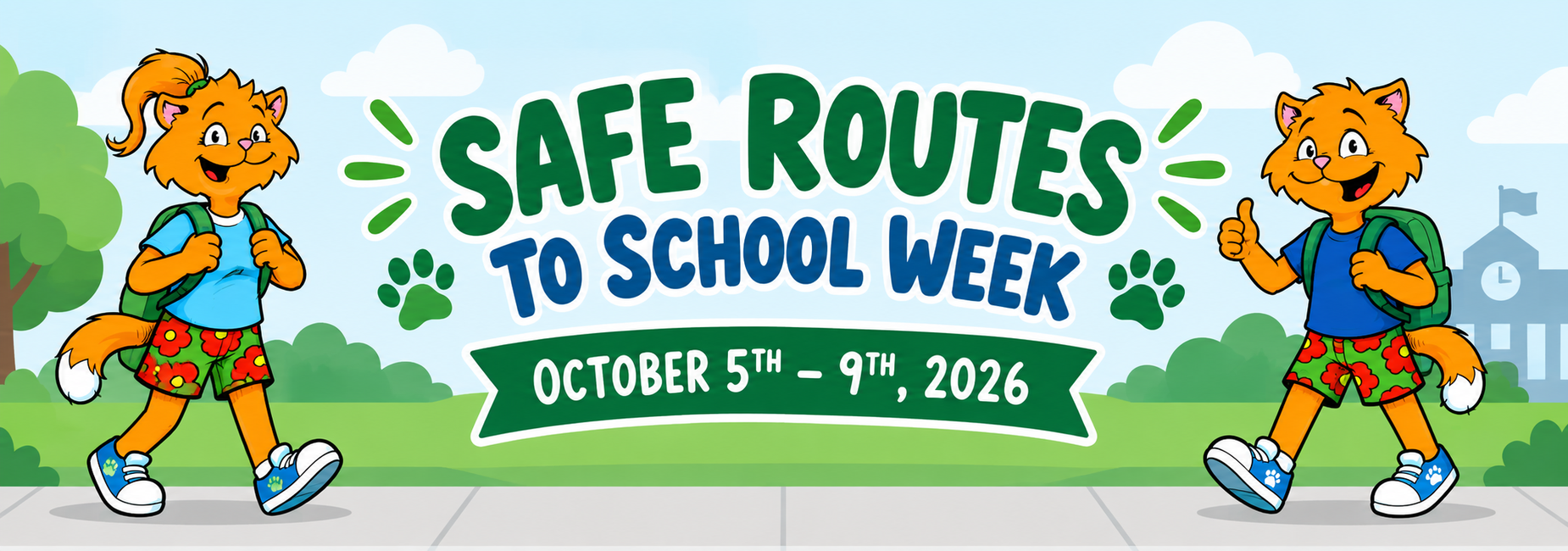 Safe Routes to school week october 5th throught 9th