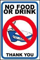 no food or drinks