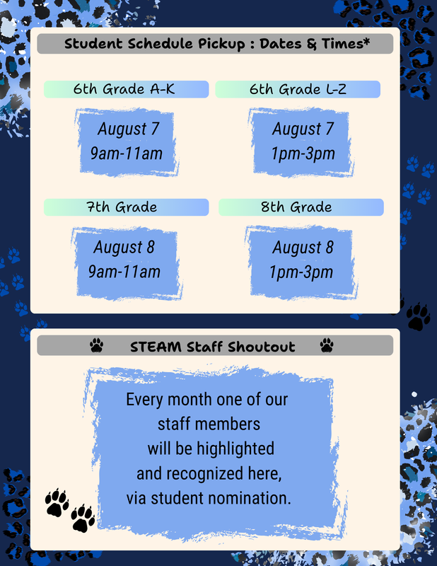 Checkout our August Parent Newsletter for more information on all things STEAM for the month of August!