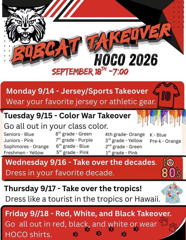 Homecoming Spirit Week 2026 Featured Photo