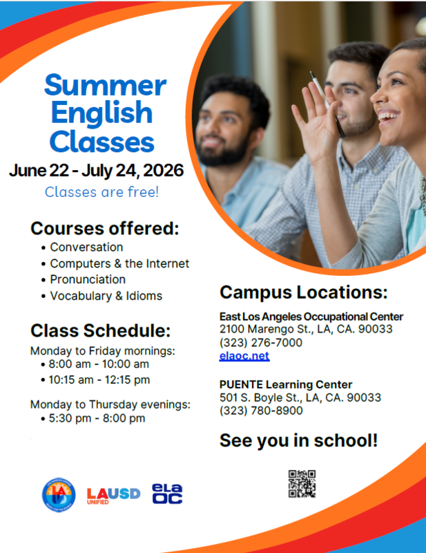 ESL Summer Flyer English