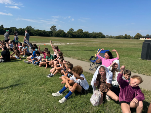Students watching the Campus Homecoming Parade October 2025