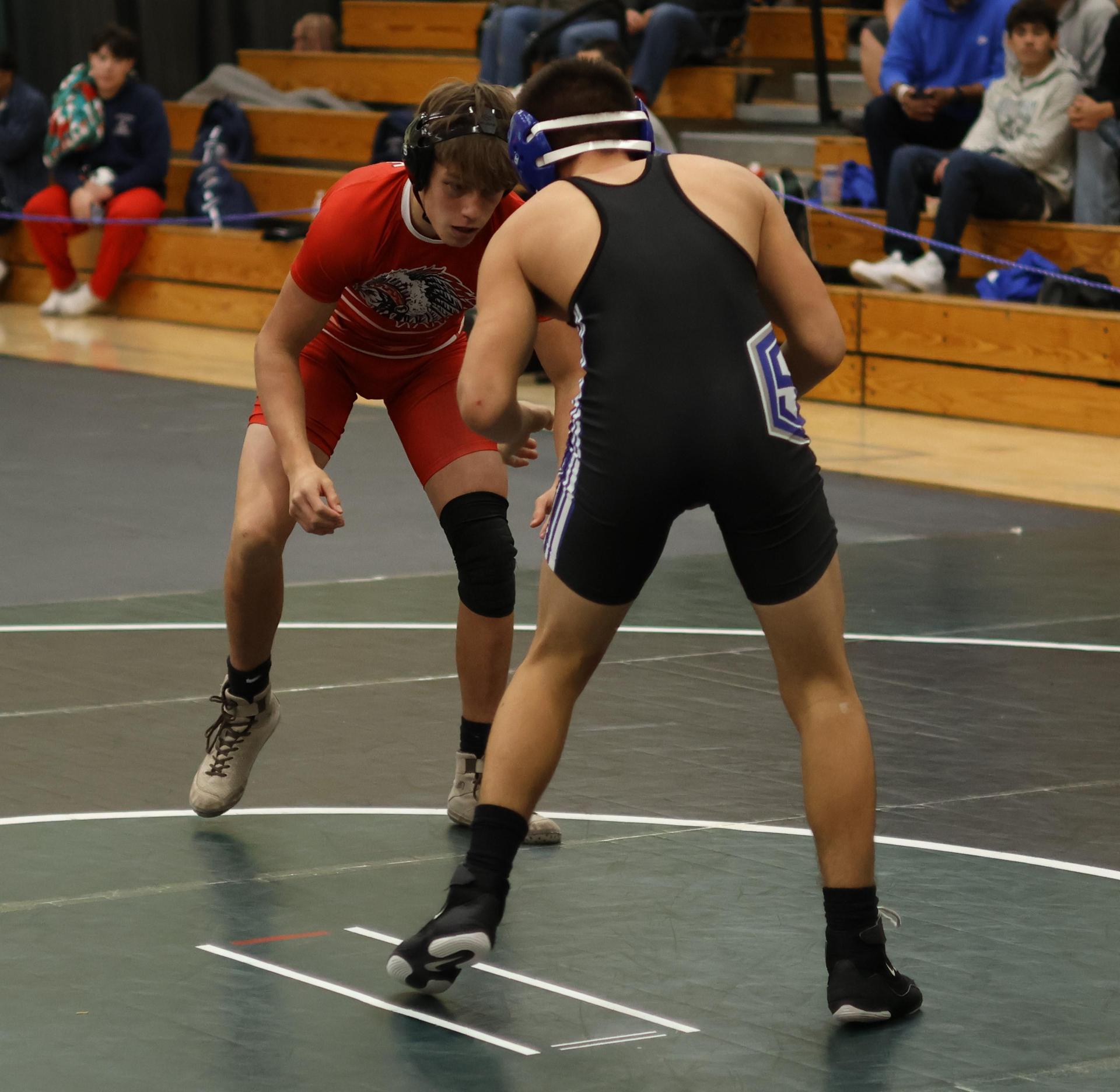 Boys wrestling in the Liberty Duals event 109