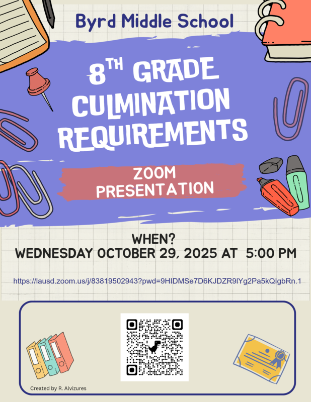 Byrd Culmination Requirements Poster