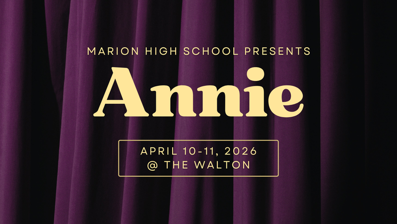 promo graphic - MHS presents Annie