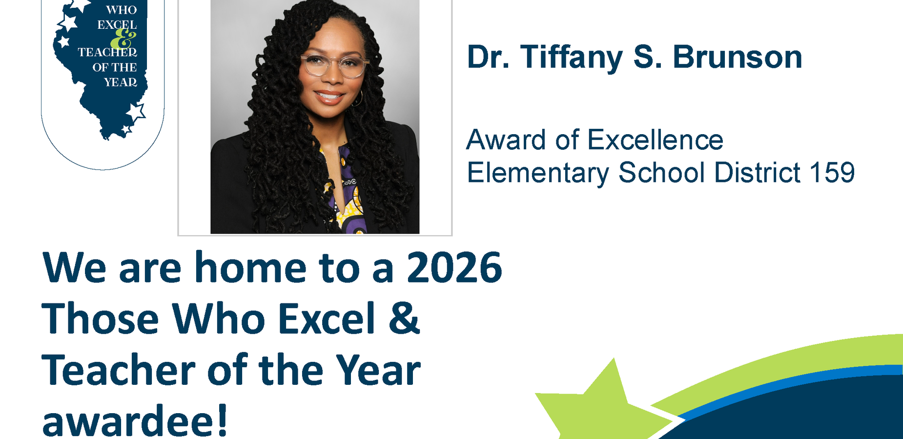 Award of Excellence in the School Administrator category!