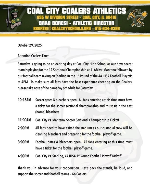 Message from the Athletic Director