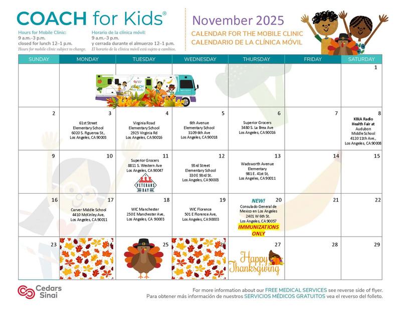 Coach Calendar