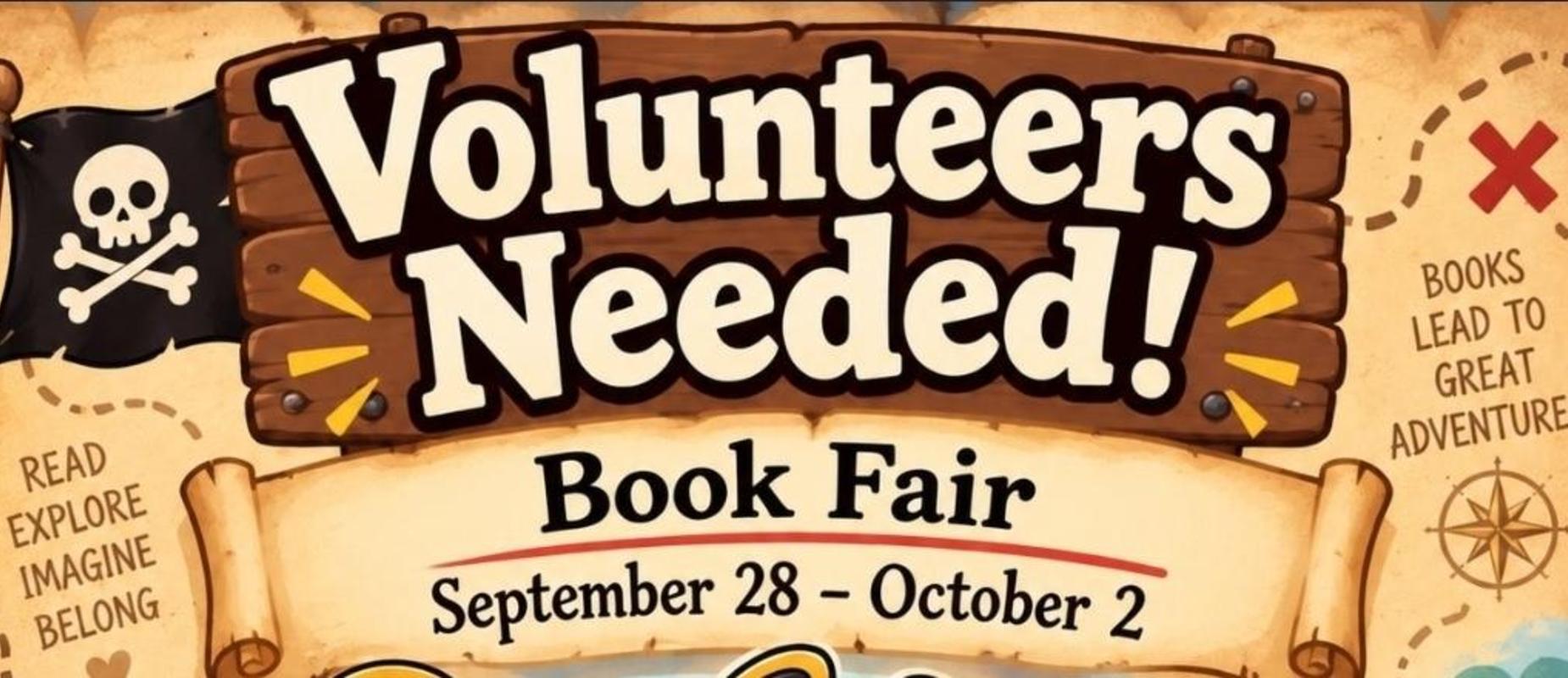 volunteers needed for book fair