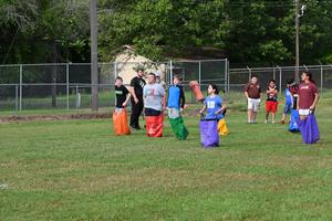 Field day kids having fun.