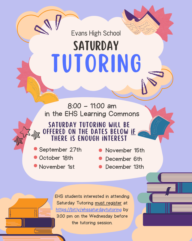 Flyer advertising EHS Saturday tutoring