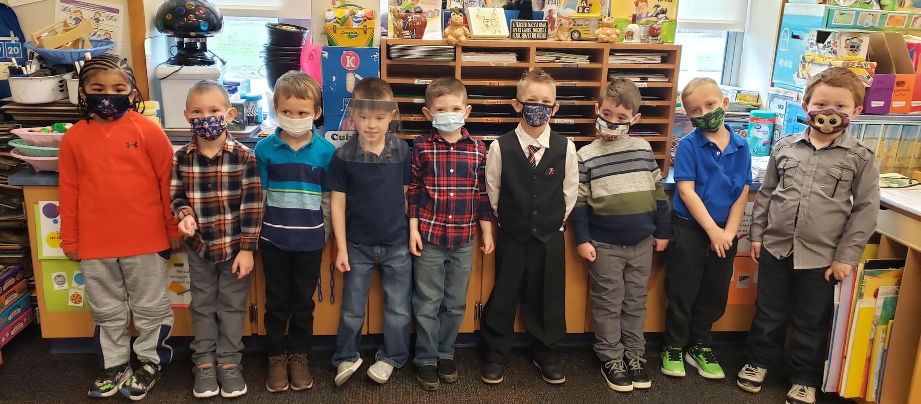 students dressed up for picture day