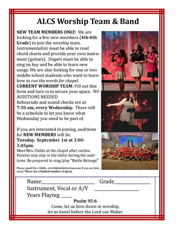 Worship Team Auditions