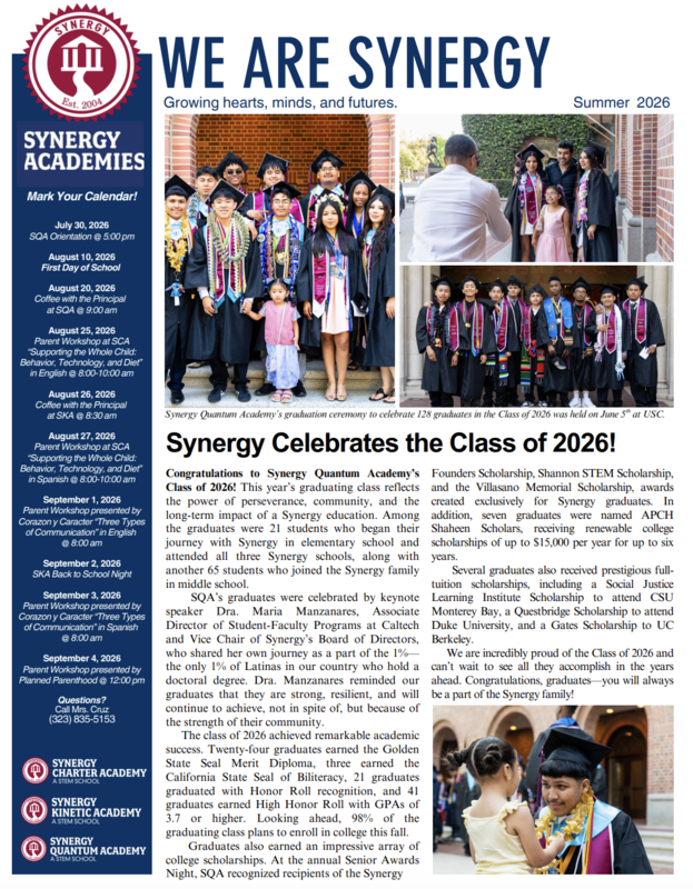 We Are Synergy Newsletter Summer 2026