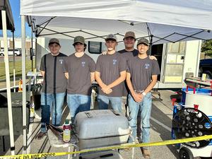 The Temple HS Pitmasters pose during Saturday's cookoff