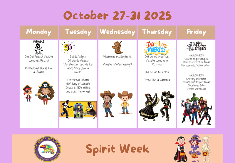 spirit week flyer