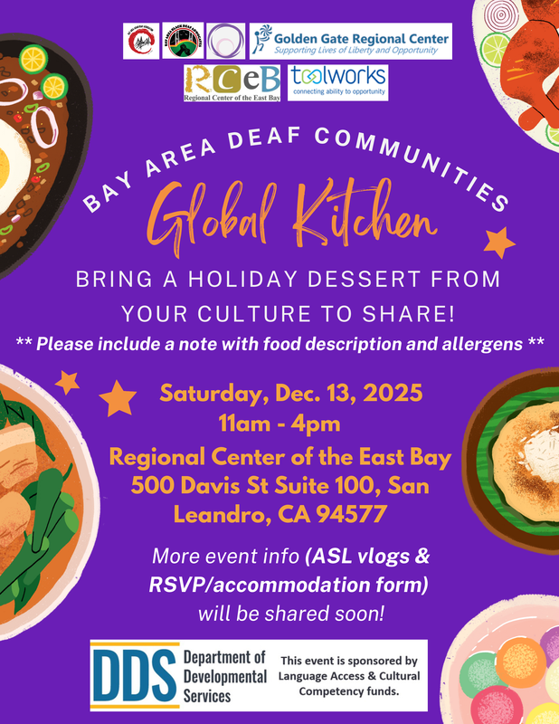 11 AM - 4 PM at Regional Center of the East Bay, in San Leandro