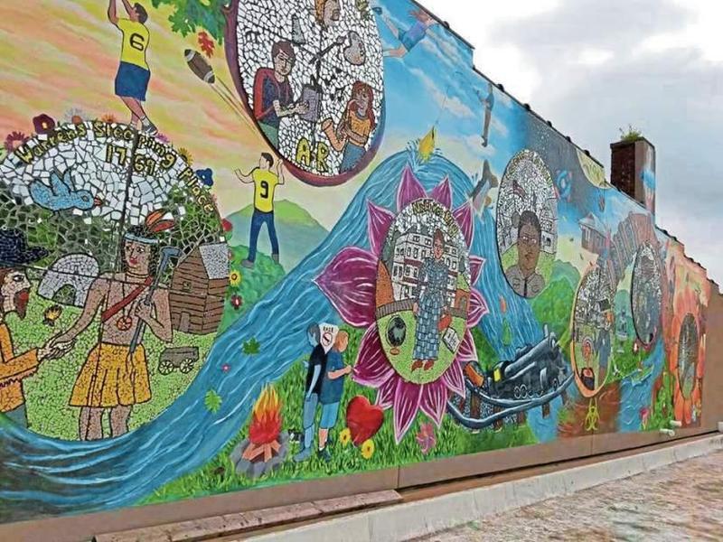Middle and High School Student Created Mural Welcomes Folks to Town