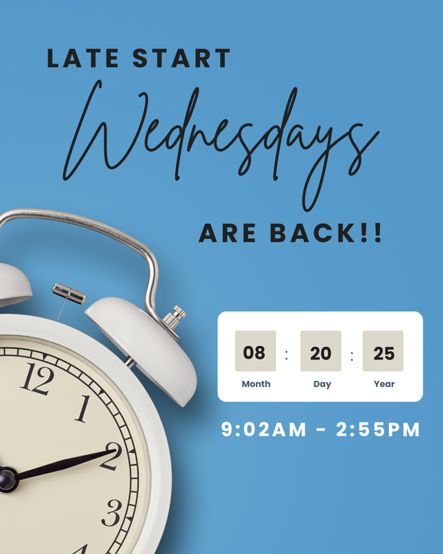 Late Start Wednesday