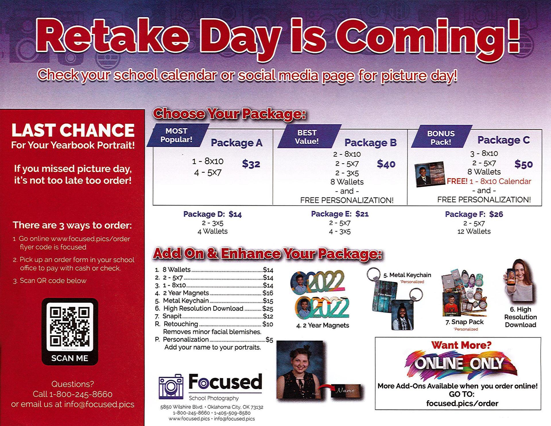 retake day Monday