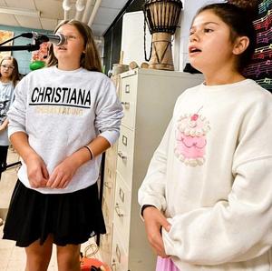 Students singing