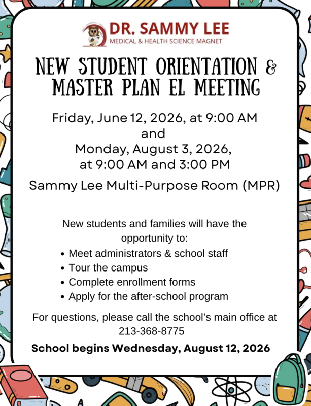 New Student Orientation - Orientación para nuevos estudiantes
