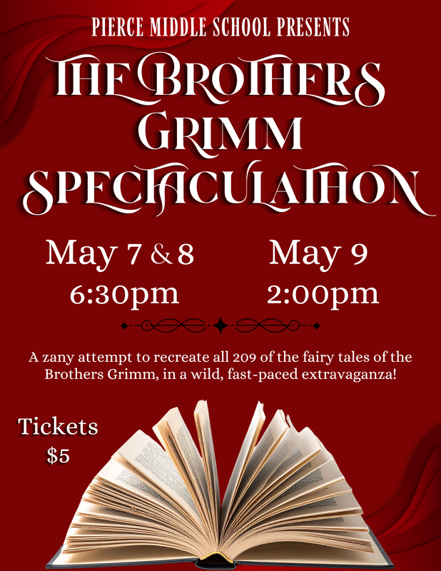 Pierce Drama Club Presents  "The Brothers Grimm Specataculathon." Featured Photo