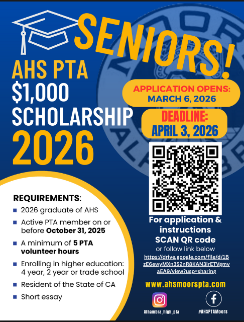 PTR 2026 Scholarship Flyer
