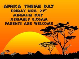 African theme day 11/21