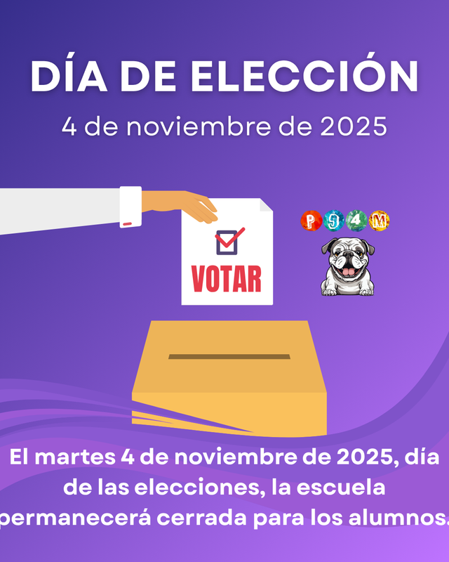 Spanish- Purple voting box