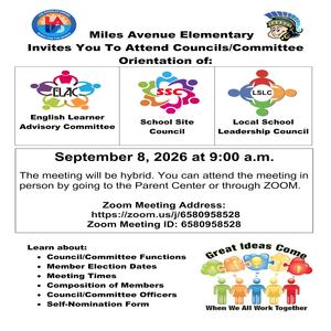 Council/Committee Orientation Meeting Information