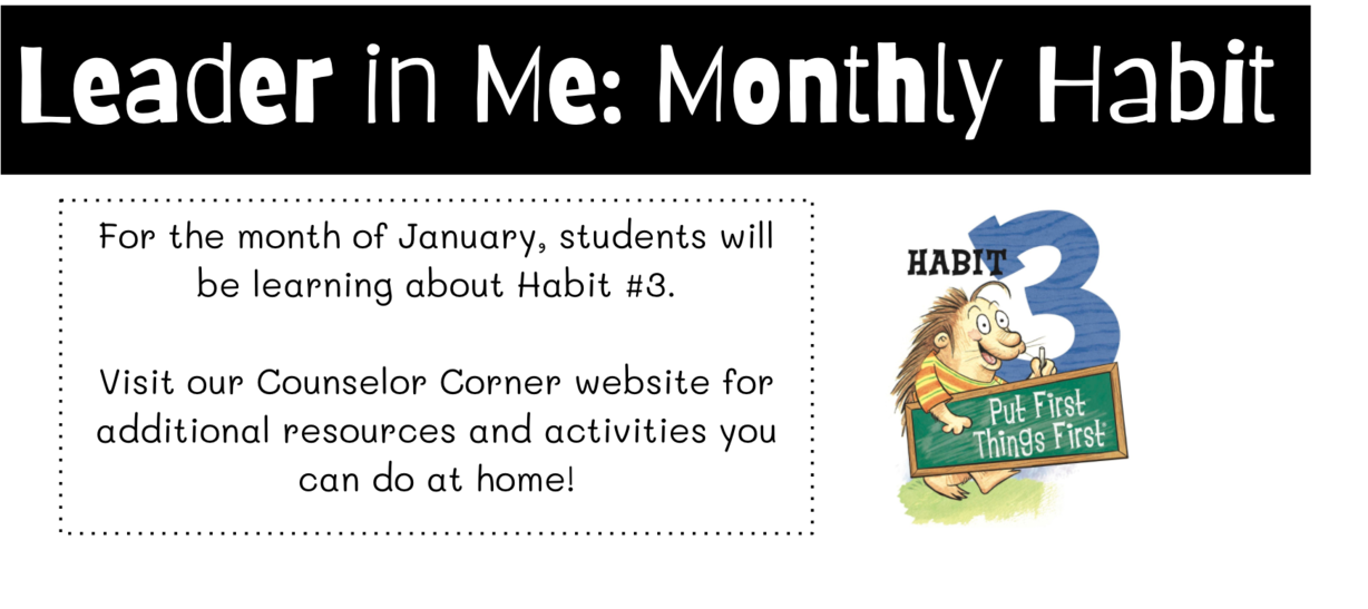 Leader in Me- Monthly Habit
