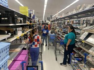 First-year teachers fill the school supply aisle