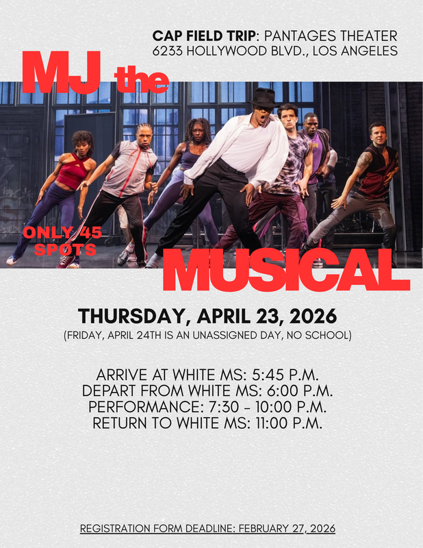 MJ the Musical CAP Field Trip