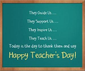 Thank you teachers!