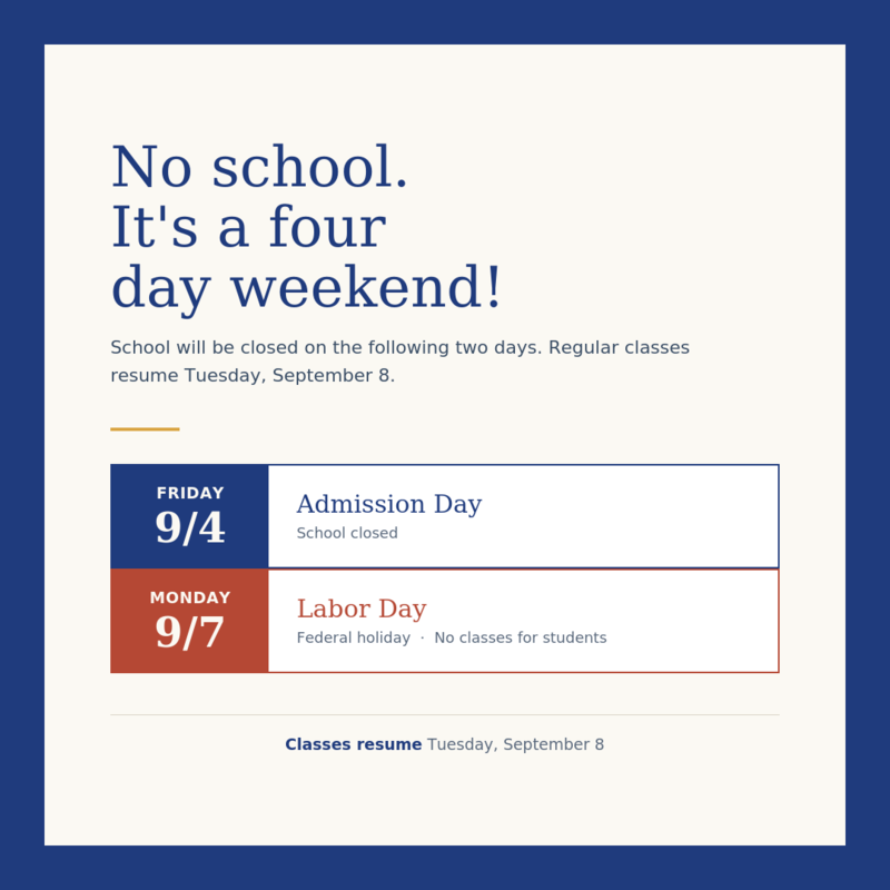 No School Flyer