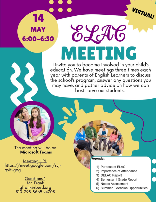 ELAC Meeting-Virtual Featured Photo