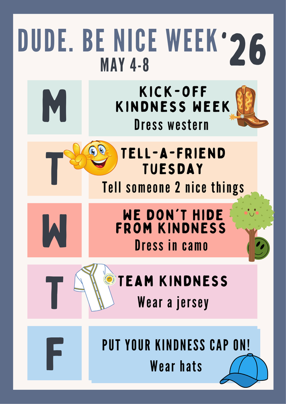 dude be nice week flyer
