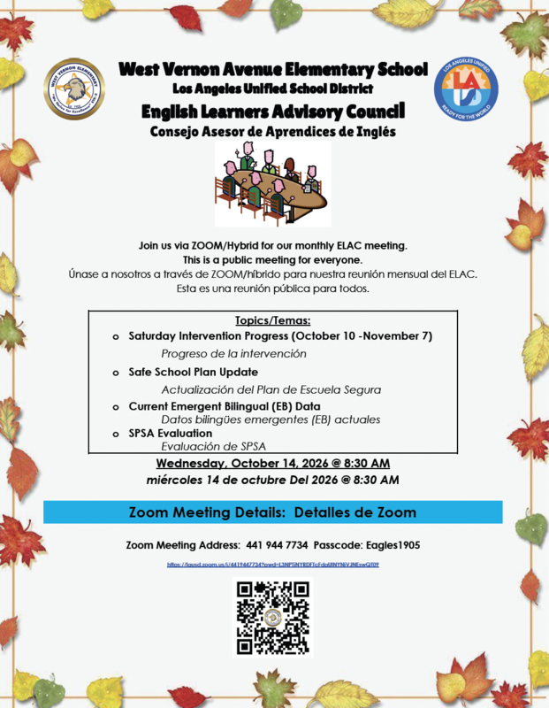 ELAC meeting flyer