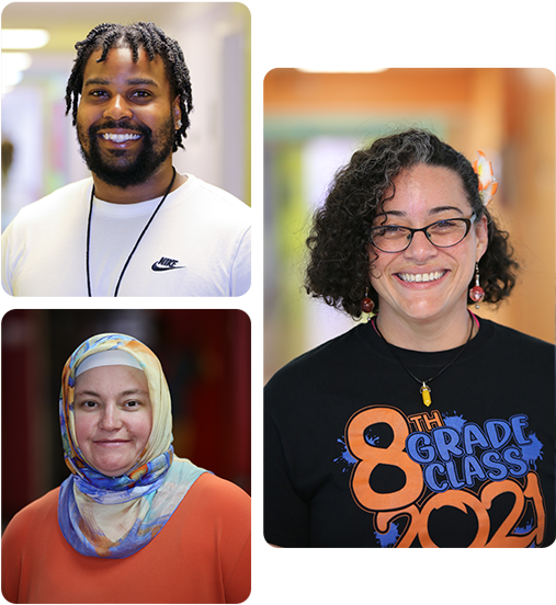 A collage of three HSA Teachers.